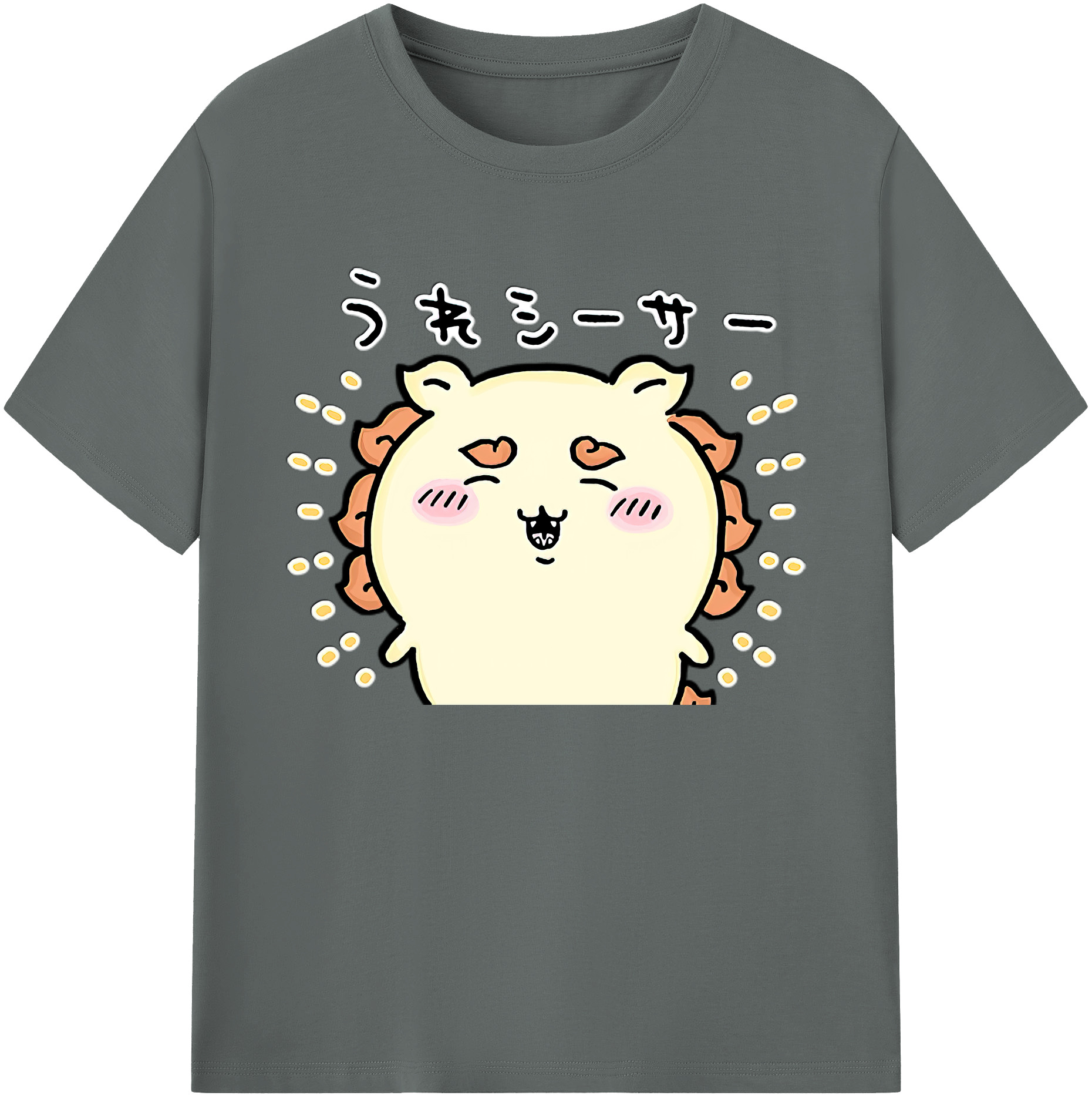 （画像用） ちいかわ シーサー Chii-kawa Shisa 綿100％ メンズ半袖Tシャツ｜肌触りやわらか＆通気性